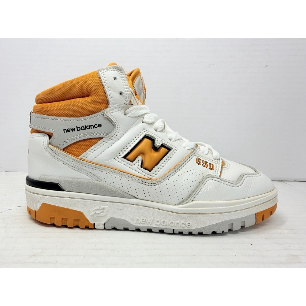 New Balance 650 White Canyon Orange Men's Size 6 High Tops BB650RCL